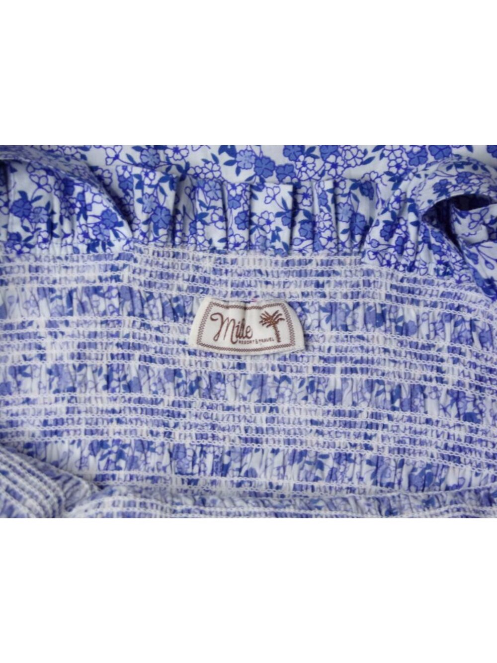 🆕 Mille Garden Smocked Floral Midi Dress Cotton Large 8-10 - Picture 12 of 12